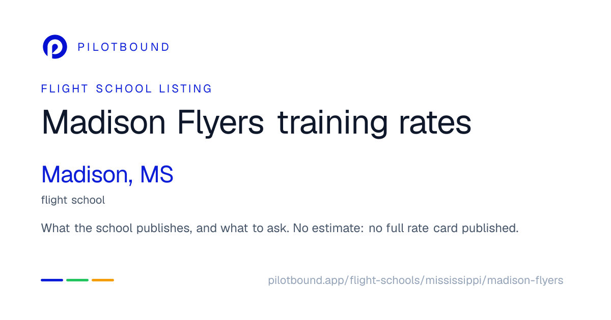 Madison Flyers Flight Training, Madison MS | PilotBound